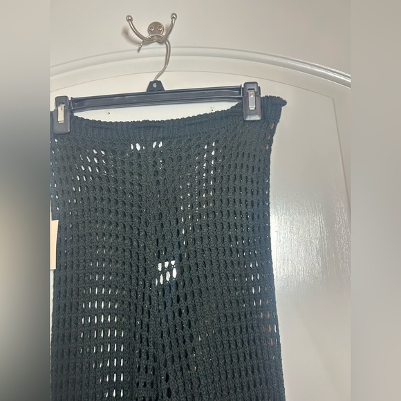 Superdown REVOLVE Elektra Black Crochet Open Knit Pants Flared size small NWT - Picture 8 of 11